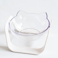 Transparent Cat Bowl and Neck Support Dog Bowl