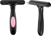Pet Grooming Rake Double Row Pins
