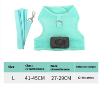 Pets Dog Vest Chest Strap Harness Air Conditioner Cooling And Breathab