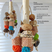 Parrot Chew Toys and Bird Cage Decor (For Mental Stimulation)