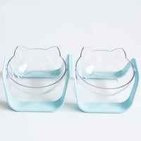 Transparent Cat Bowl and Neck Support Dog Bowl