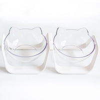 Transparent Cat Bowl and Neck Support Dog Bowl